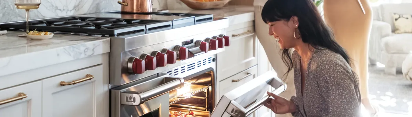 Precision-Cooking range door open